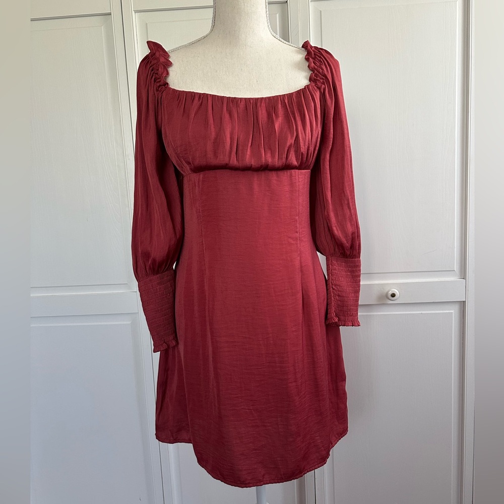 Long sleeve mini dress